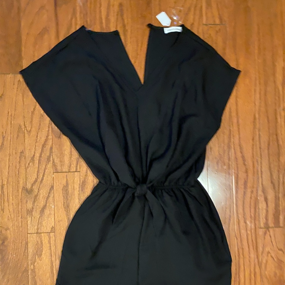 First Love Black V-Neck Romper size L